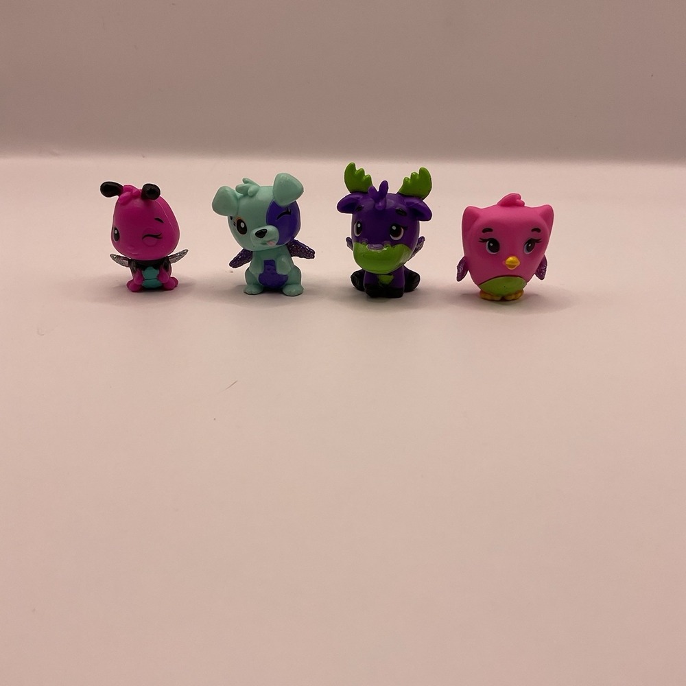 Hatchamils CollEGGtibles (4x Lot) Mini‎ Figures One Ultra Rare Beebull Moosebeak